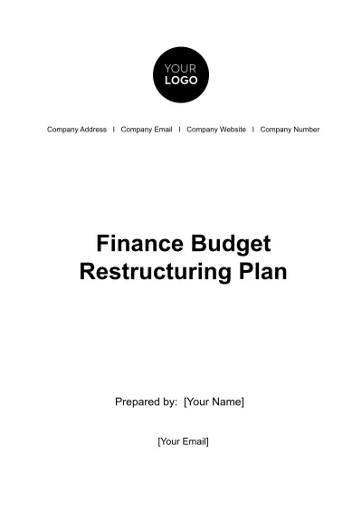 Free Finance Budget Restructuring Plan Template to Edit Online