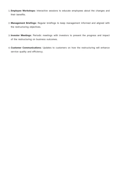 Free Finance Budget Restructuring Plan Template to Edit Online