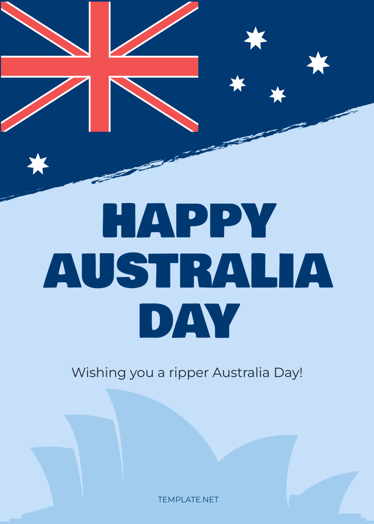Happy Australia Day Wishes Template