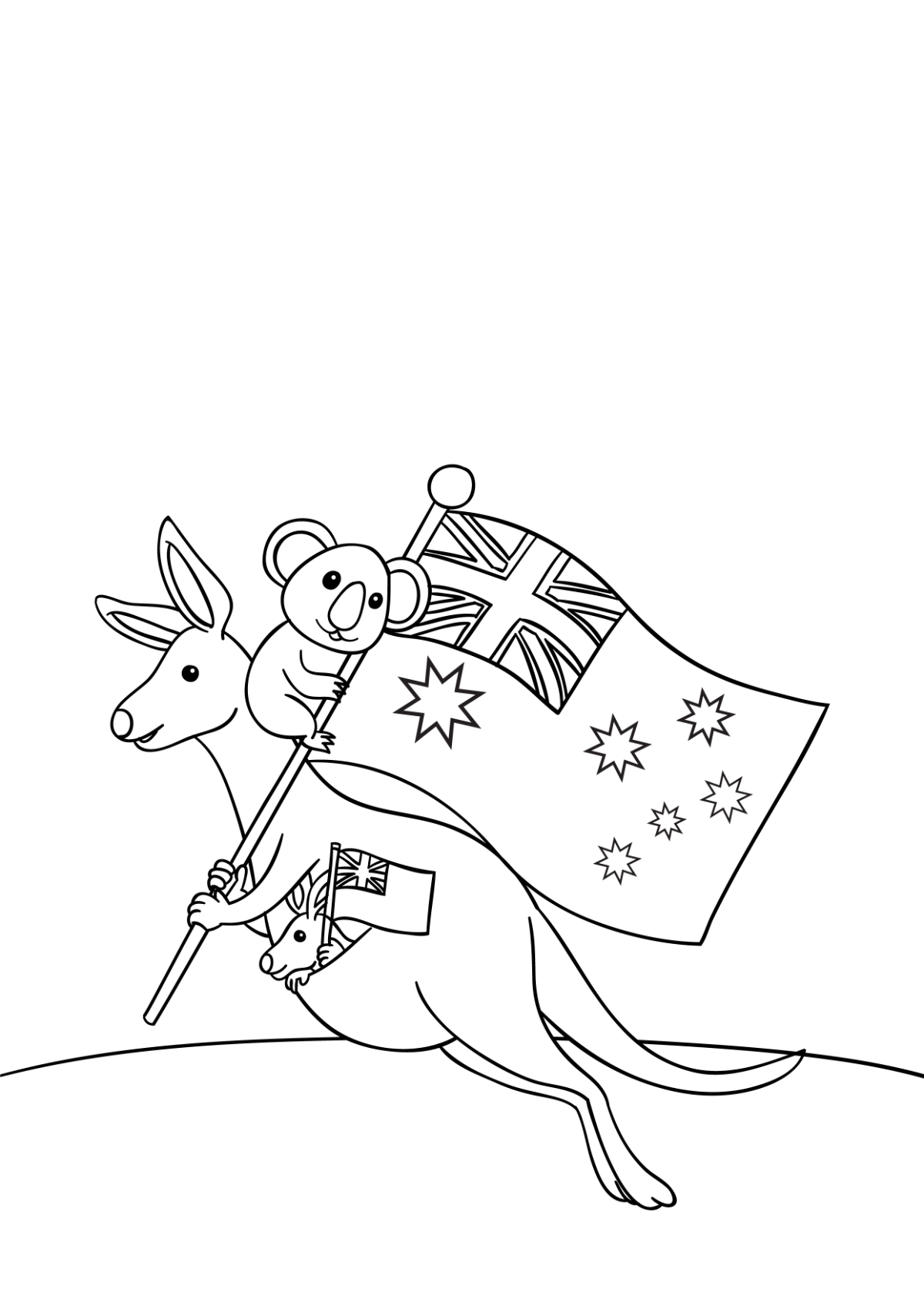 Free Australia Day Drawing Template