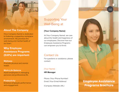 Free Employee Assistance Programs Brochure HR Template to Edit Online