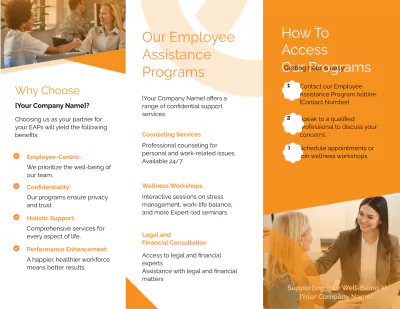 Free Employee Assistance Programs Brochure HR Template to Edit Online