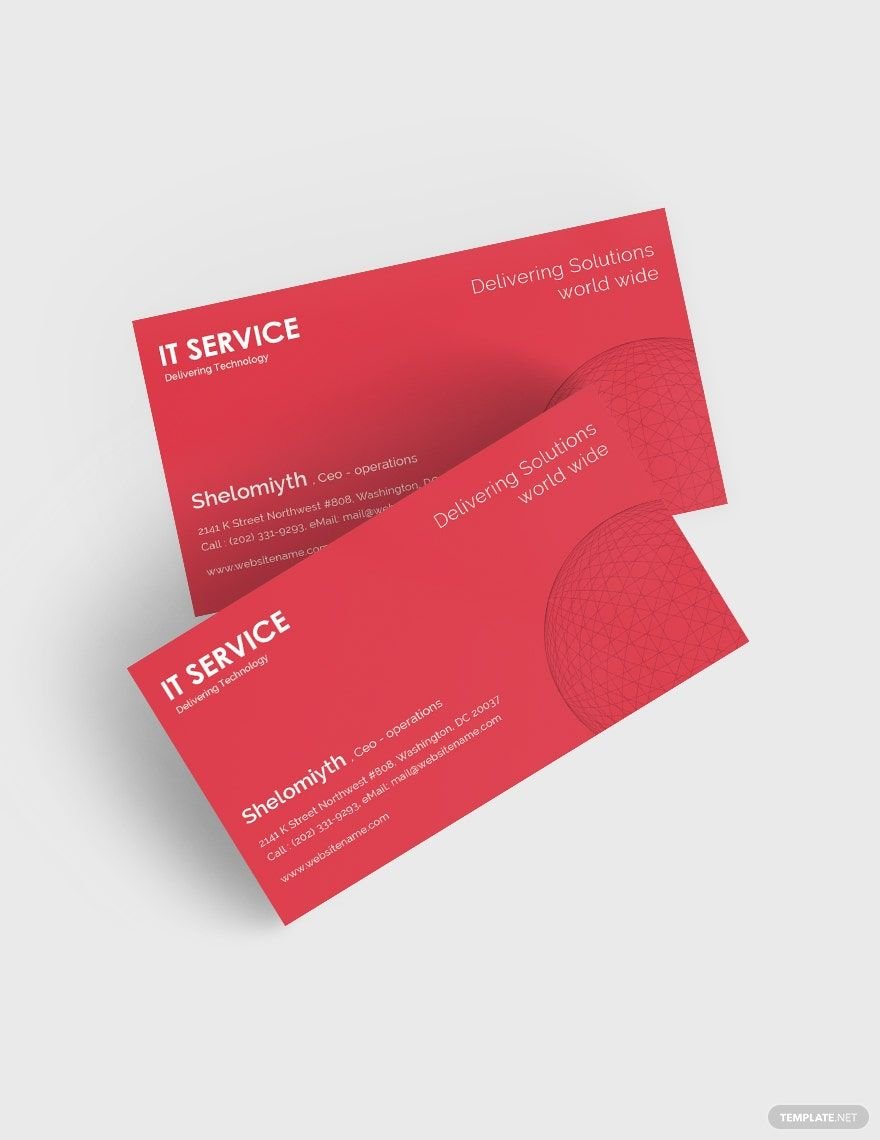IT Service Business Card Template