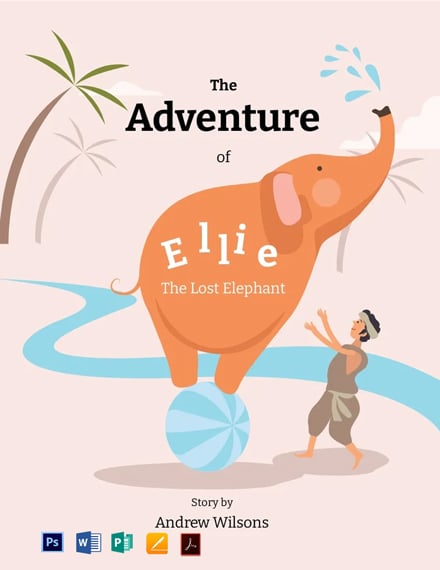 Editable Kids Book Cover Template