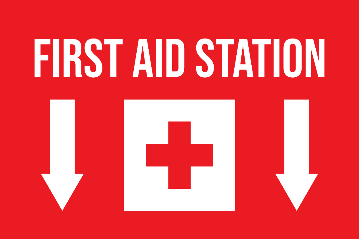 First Aid Station Location Signage Template - Edit Online & Download