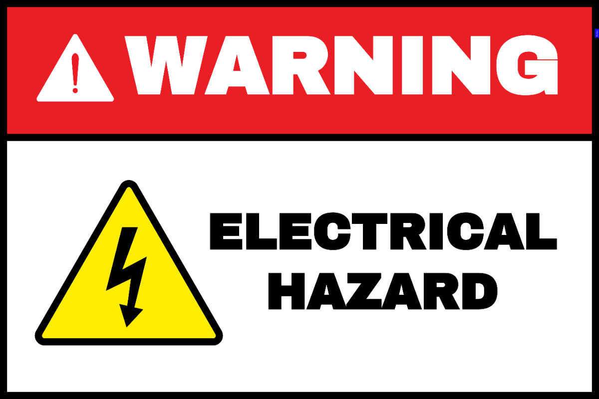 Electrical Safety Warning Signage Template