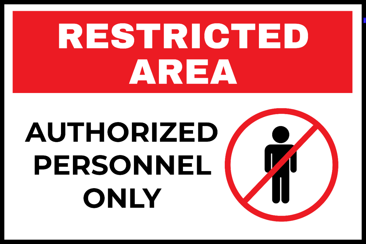 Free Restricted Access Area Signage Template