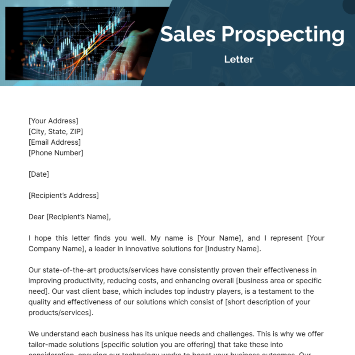 Sales Prospecting Letter Template