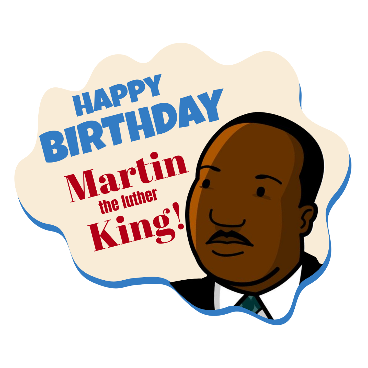 Martin Luther King Birthday Clipart Template