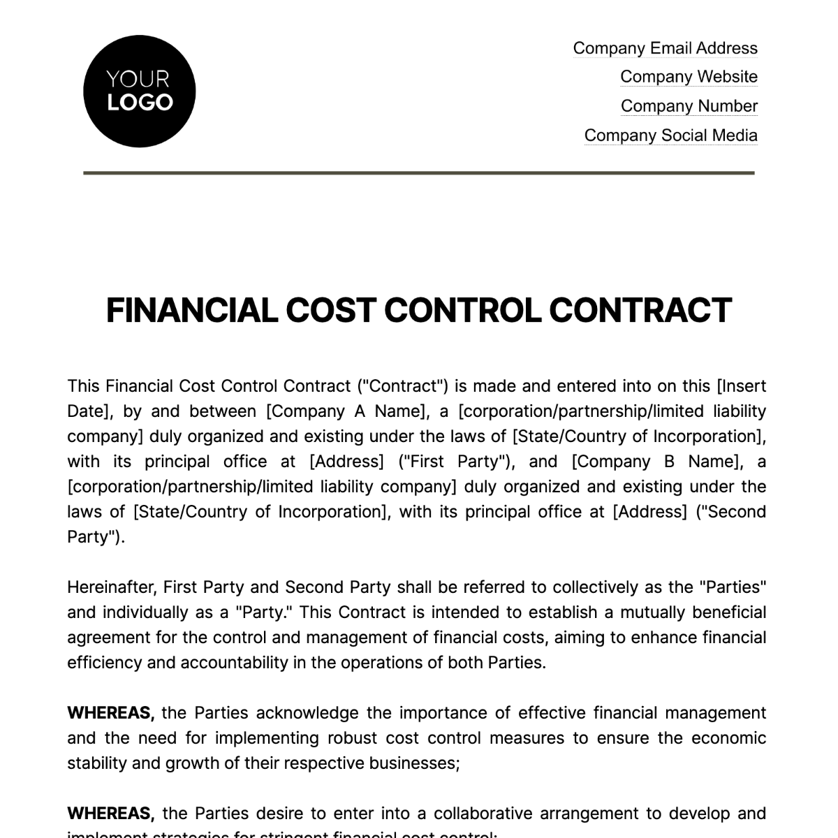 financial-cost-control-contract-template-edit-online-download-example