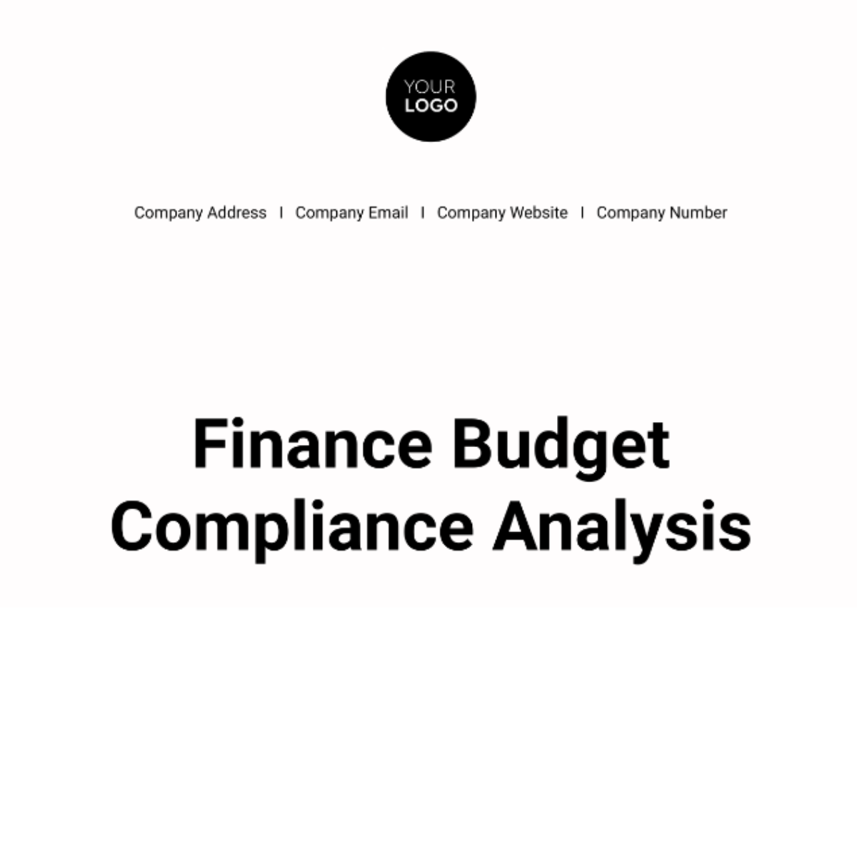 Finance Budget Compliance Analysis Template