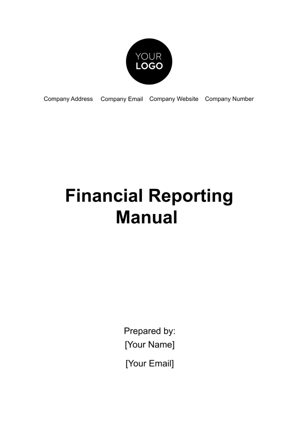 Financial Reporting Manual Template