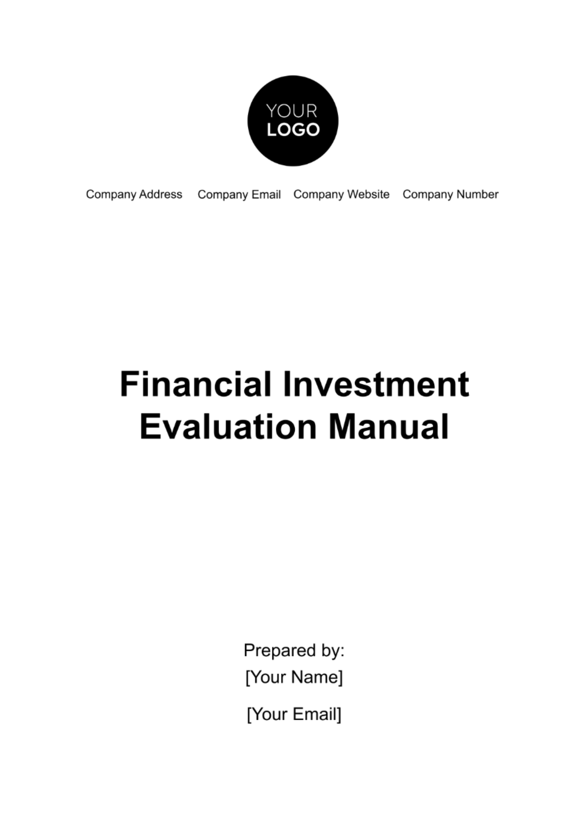 Financial Investment Evaluation Manual Template