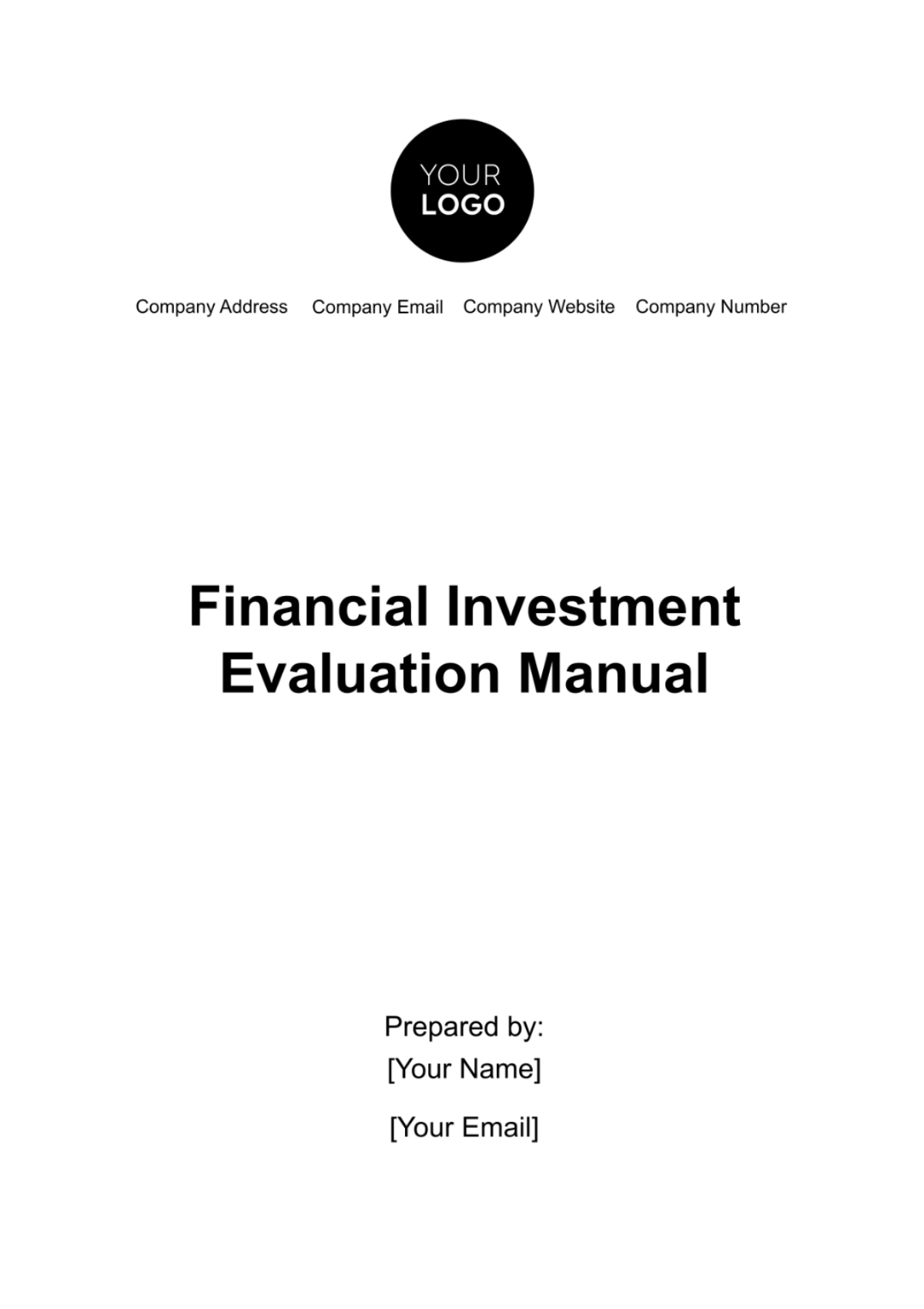 Financial Investment Evaluation Manual Template