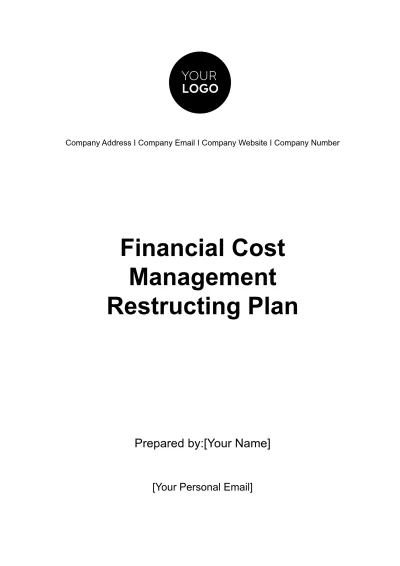Free Financial Cost Management Restructuring Plan Template to Edit Online