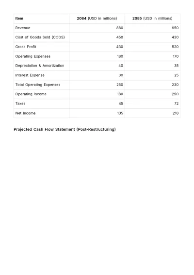 Free Financial Cost Management Restructuring Plan Template to Edit Online