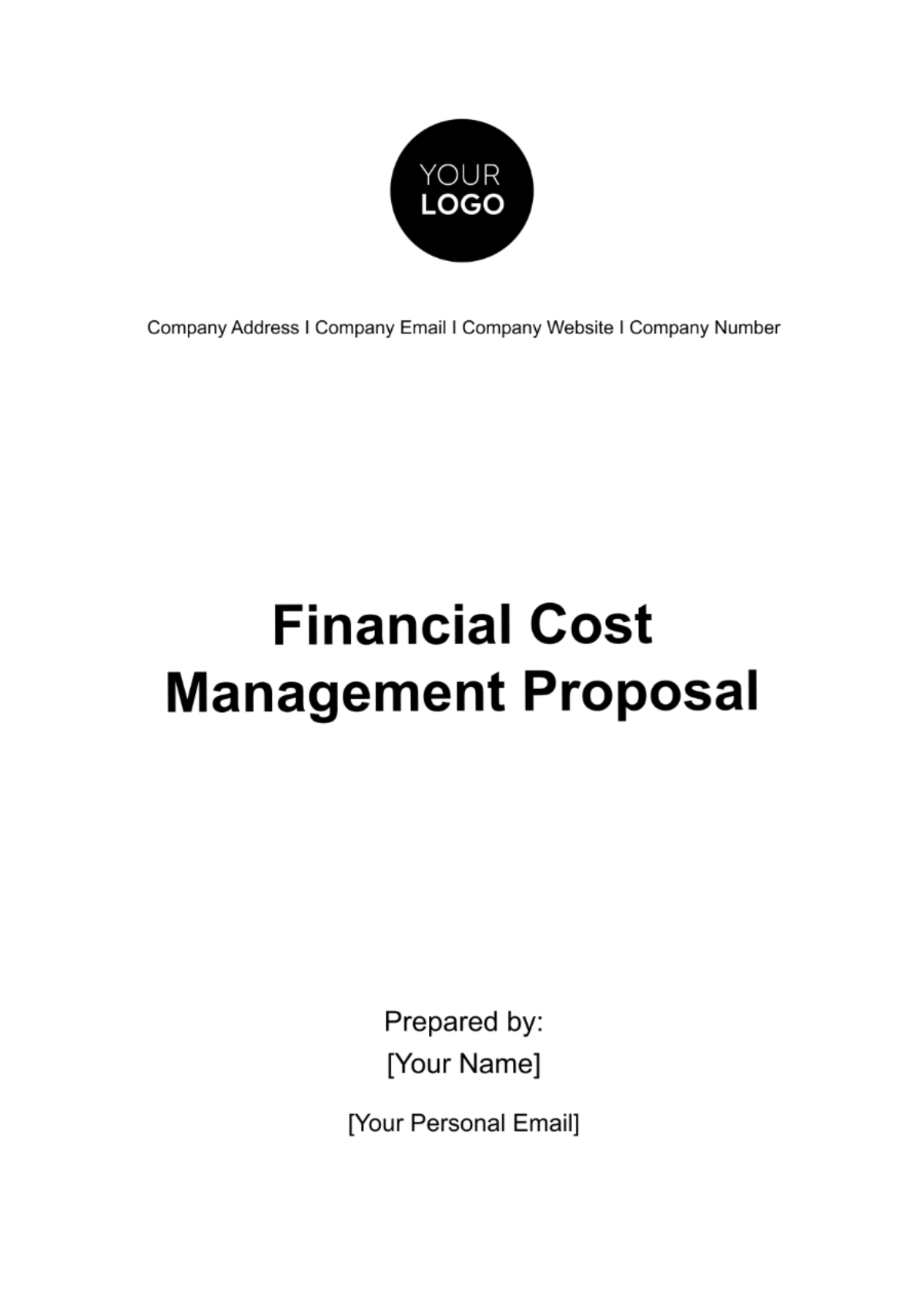 Financial Cost Management Proposal Template