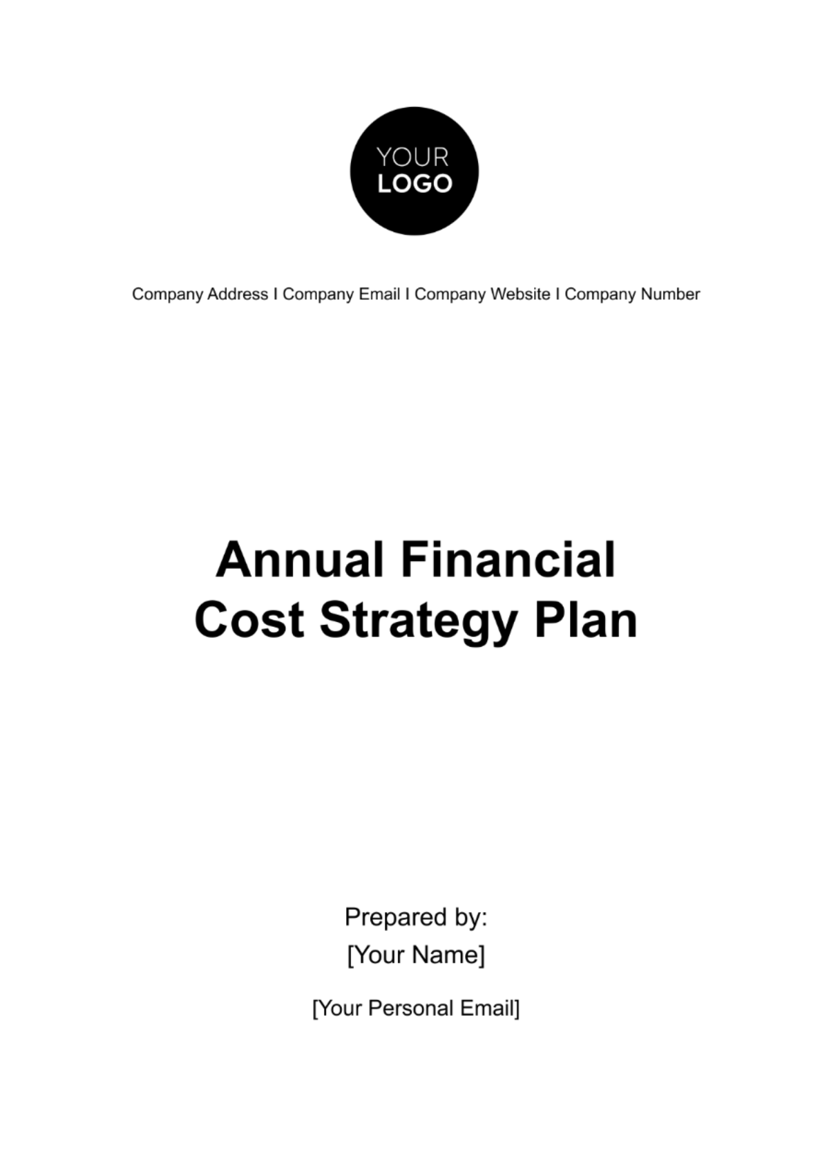 Annual Financial Cost Strategy Plan Template