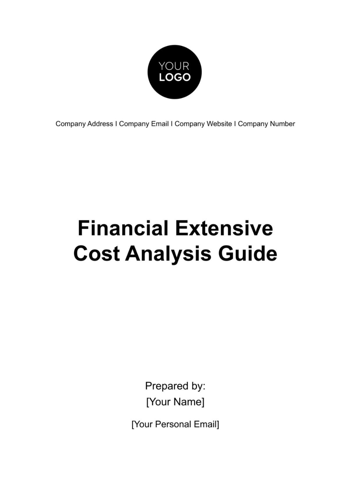 Financial Extensive Cost Analysis Guide Template