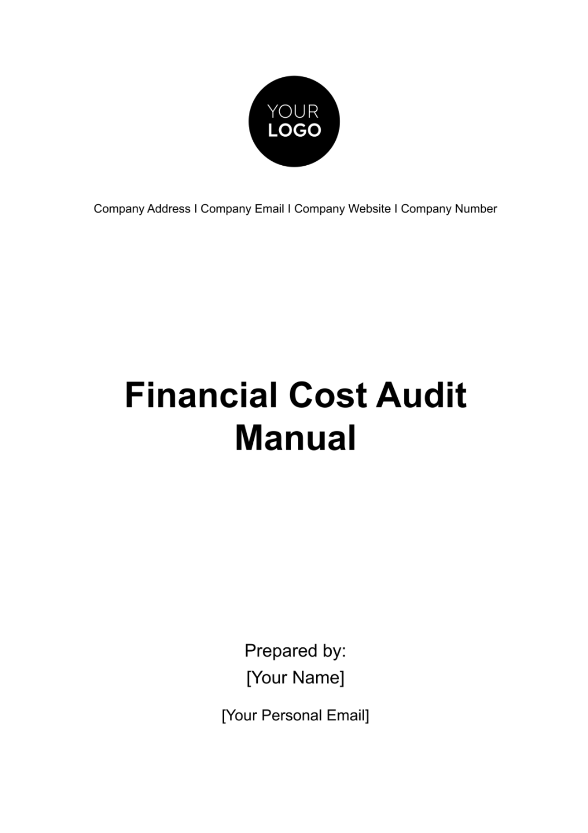 Financial Cost Audit Manual Template