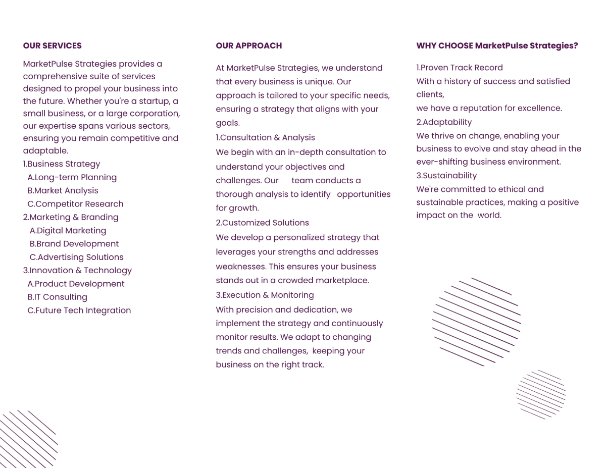 Free Marketing Corporate Profile Brochure Template to Edit Online