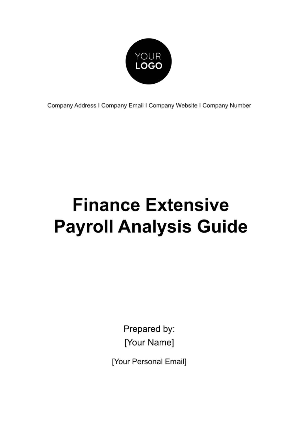 Finance Extensive Payroll Analysis Guide Template