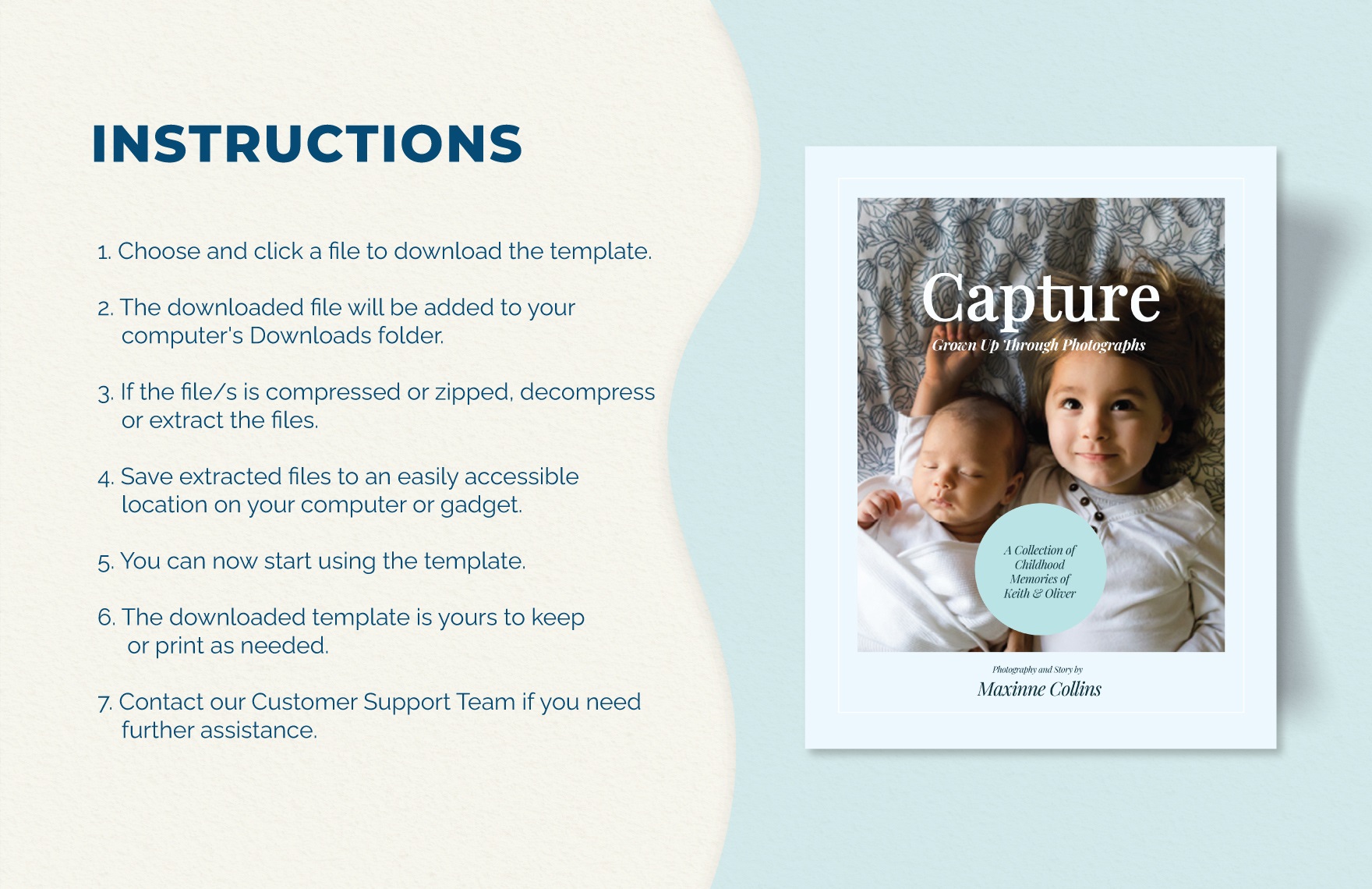 Kids Photo Book Cover Template