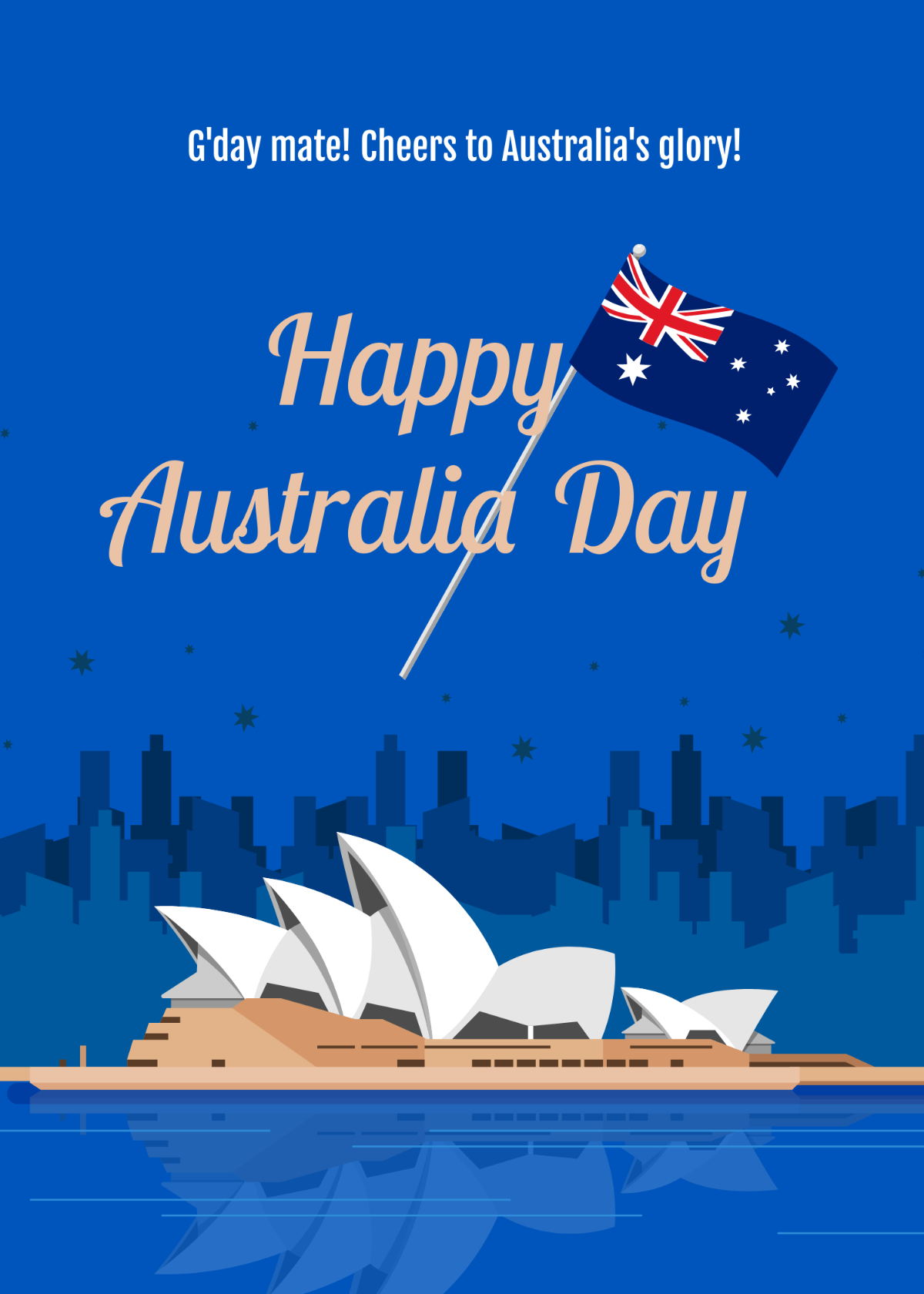 Free Australia Day Greeting Card Template