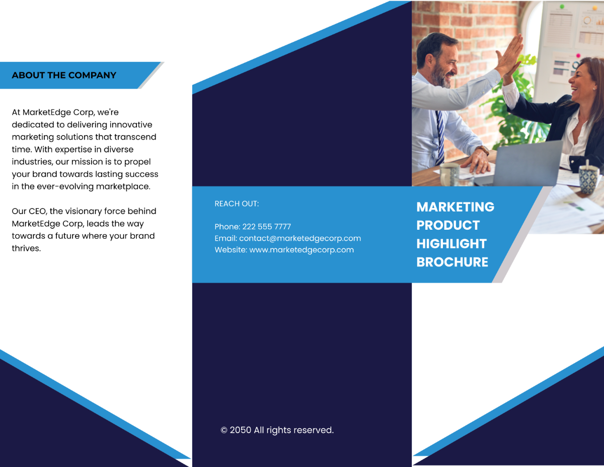 Marketing Product Highlight Brochure Template - Edit Online & Download