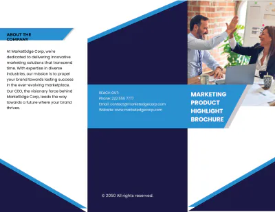 Free Marketing Product Highlight Brochure Template to Edit Online
