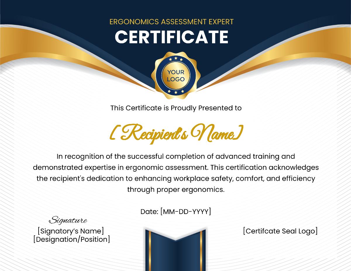 Ergonomics Assessment Expert Certificate