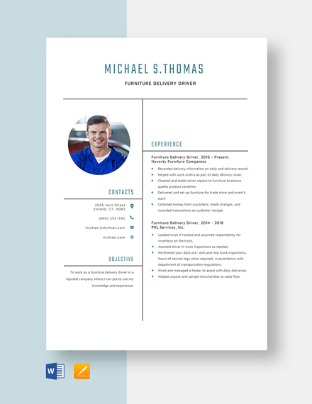 38+ Driver Resume Word Templates - Free Downloads | Template.net