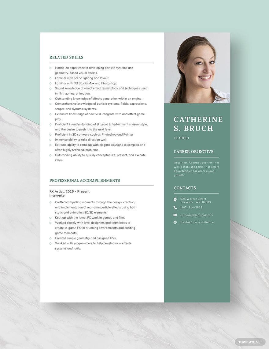 Makeup Artist Cv Template Word