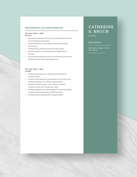 art resume templates for free