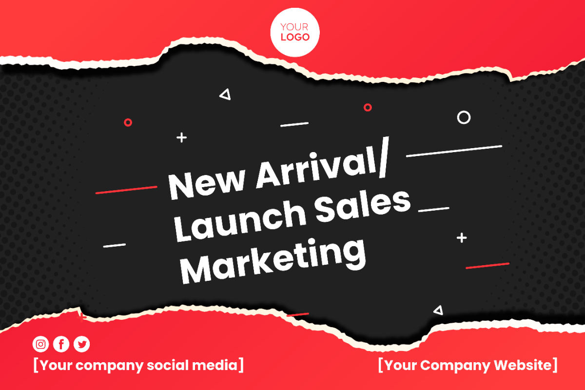 New Arrival or Launch Sales Marketing Sign Template