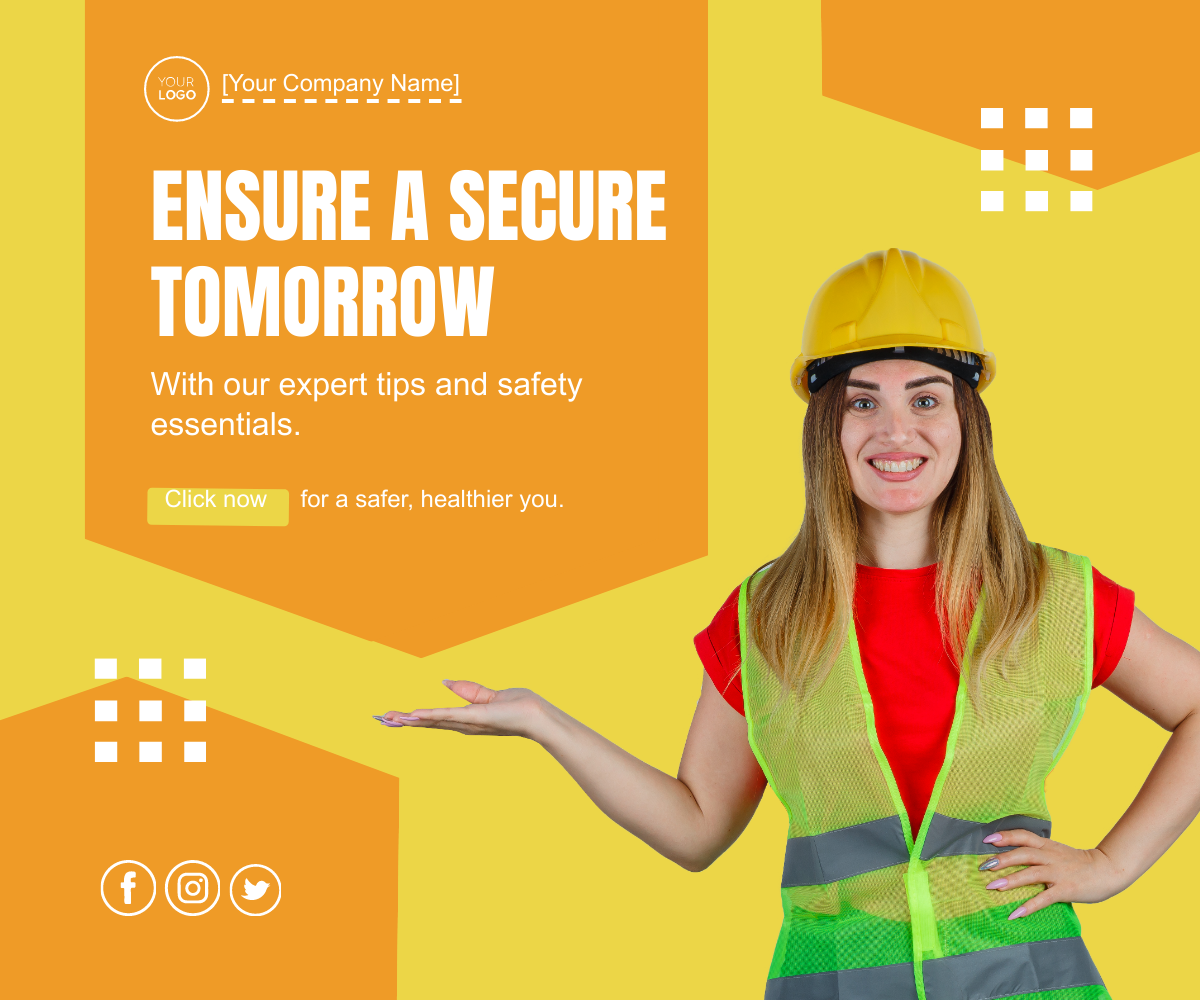 Health & Safety Ad Banner Template