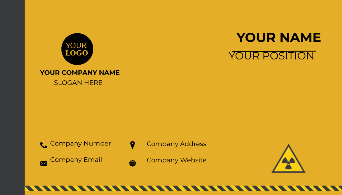 Radiation Safety Officer Business Card Template