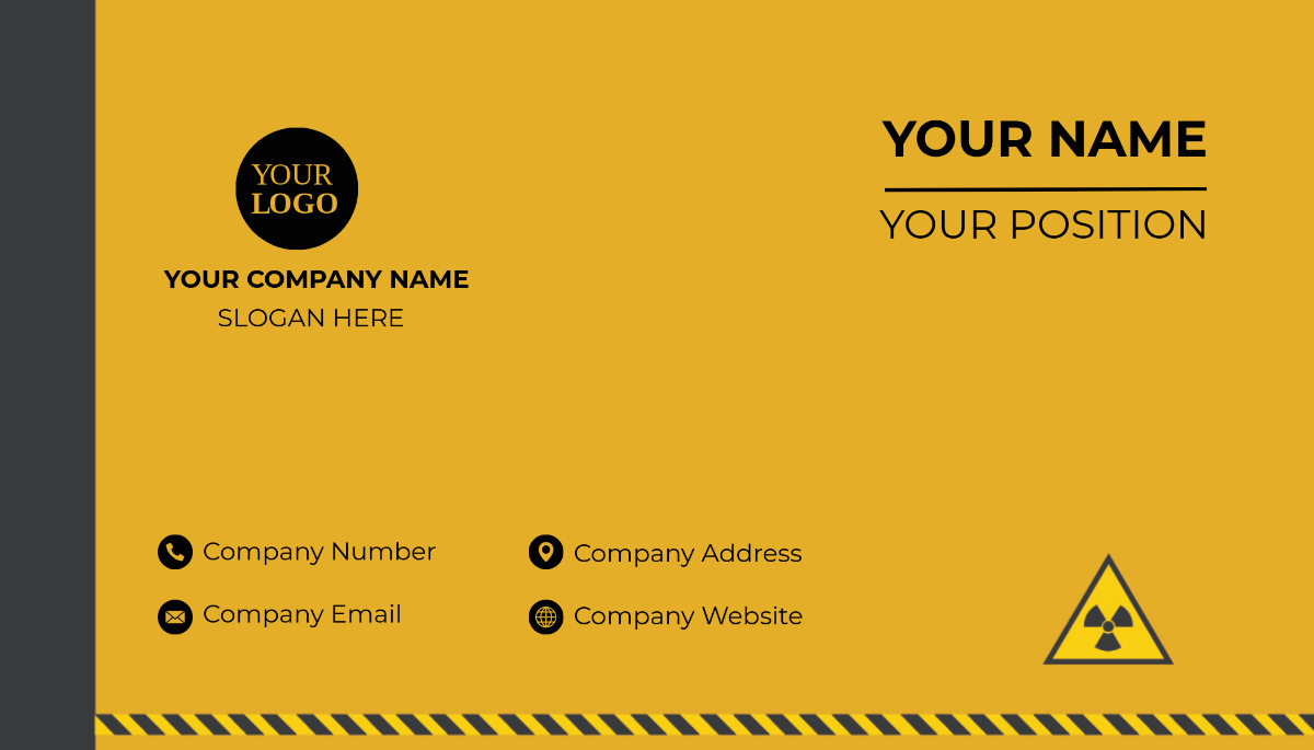 Free Radiation Safety Officer Business Card Template to Edit Online