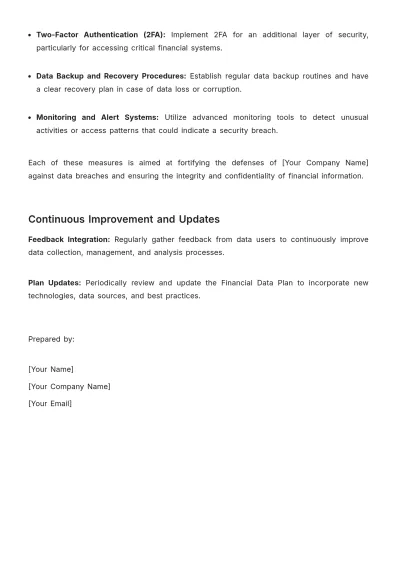Free Financial Data Plan Template to Edit Online