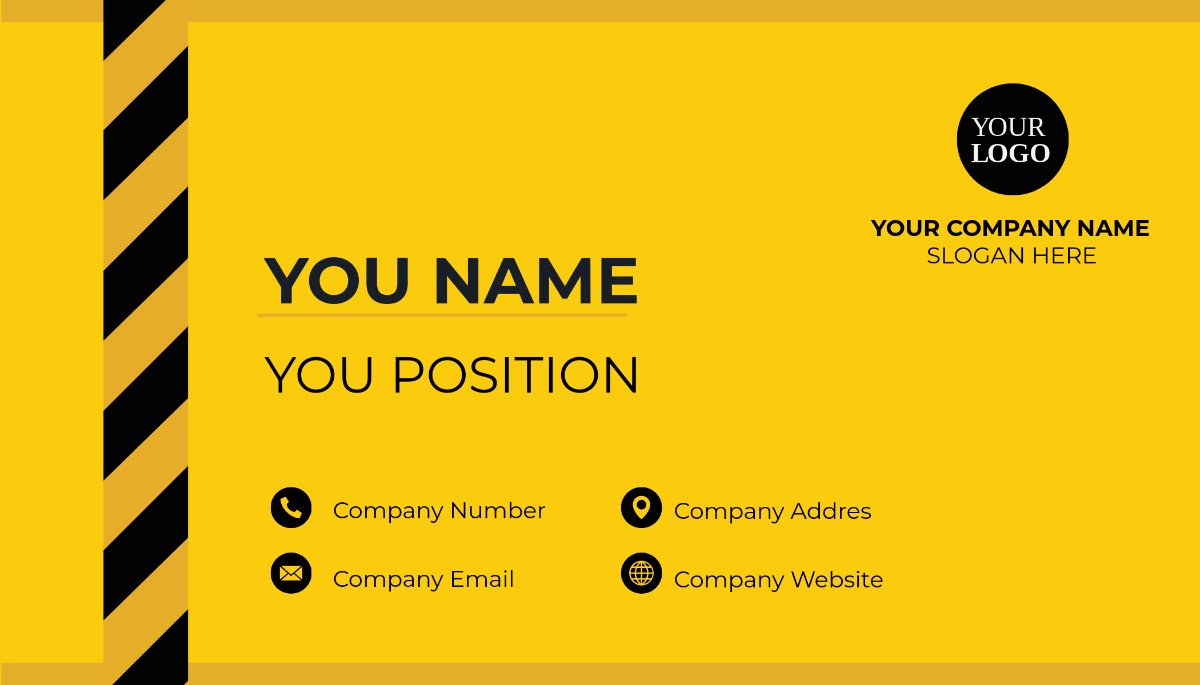 Free Safety Equipment Sales Representative Business Card Template to Edit Online