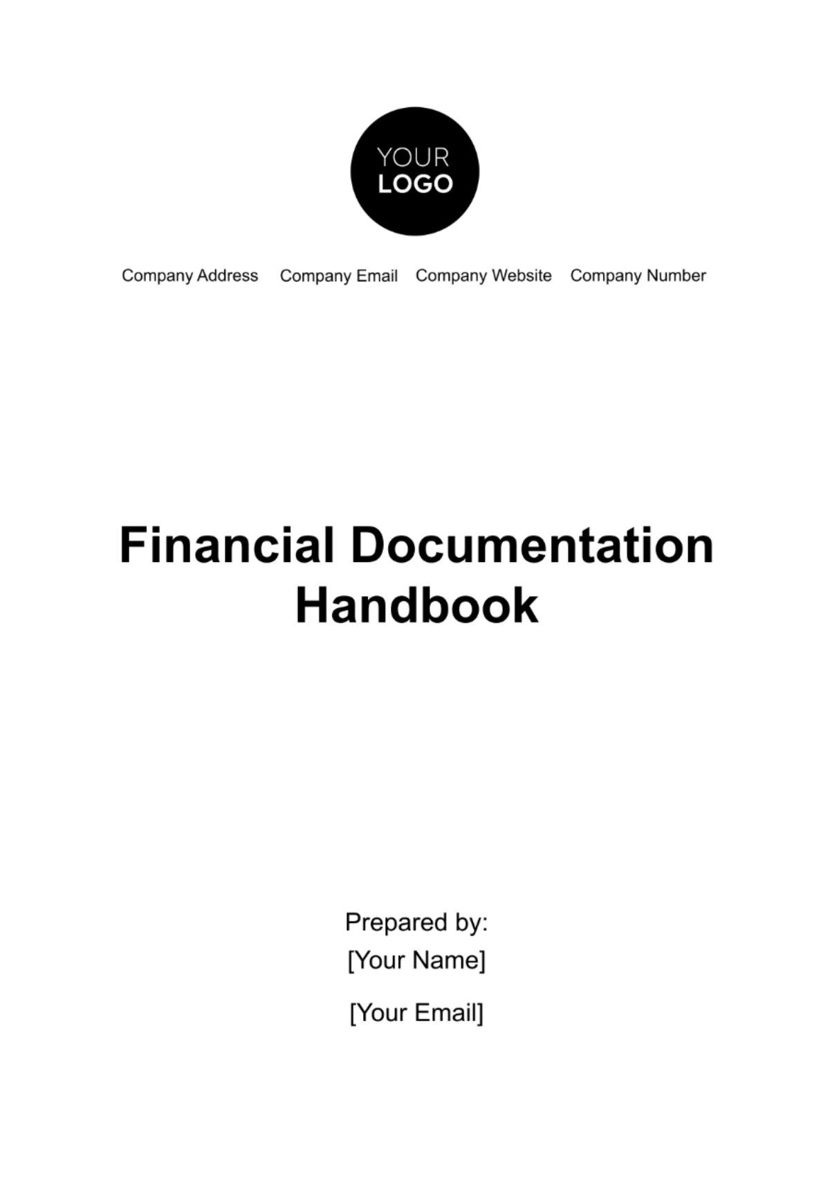 Financial Documentation Handbook Template