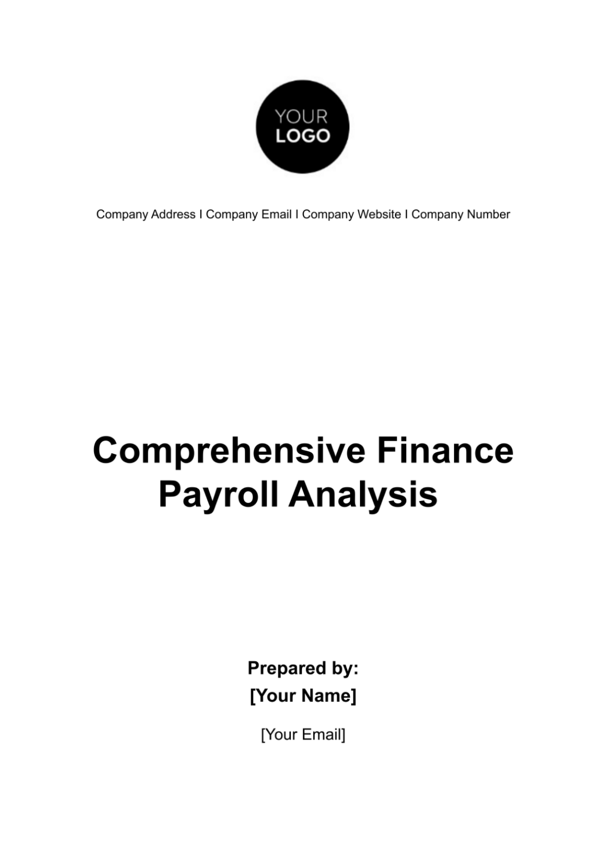 Comprehensive Finance Payroll Analysis Template