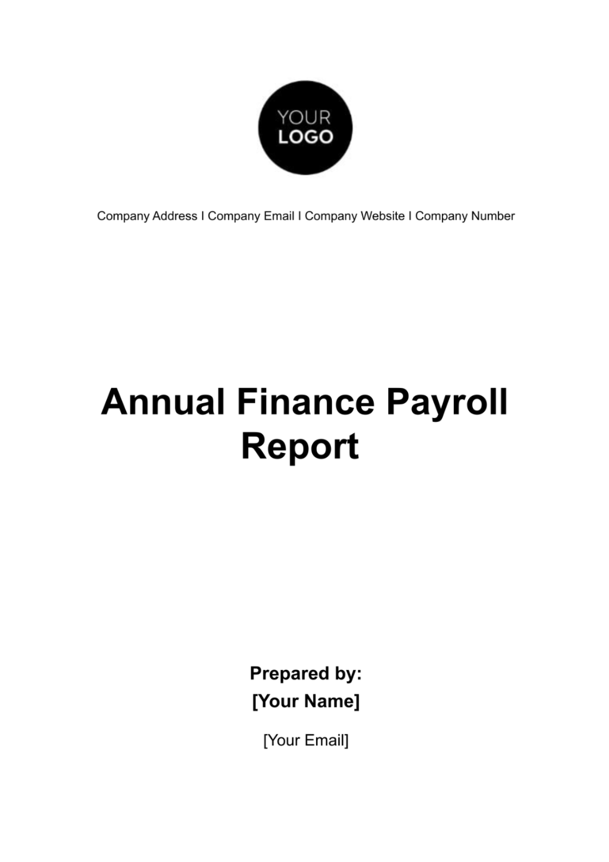 Annual Finance Payroll Report Template - Edit Online & Download