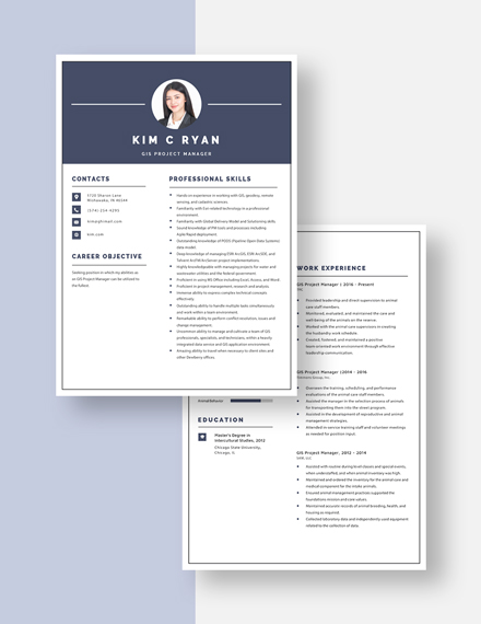 GIS Project Manager Resume Download