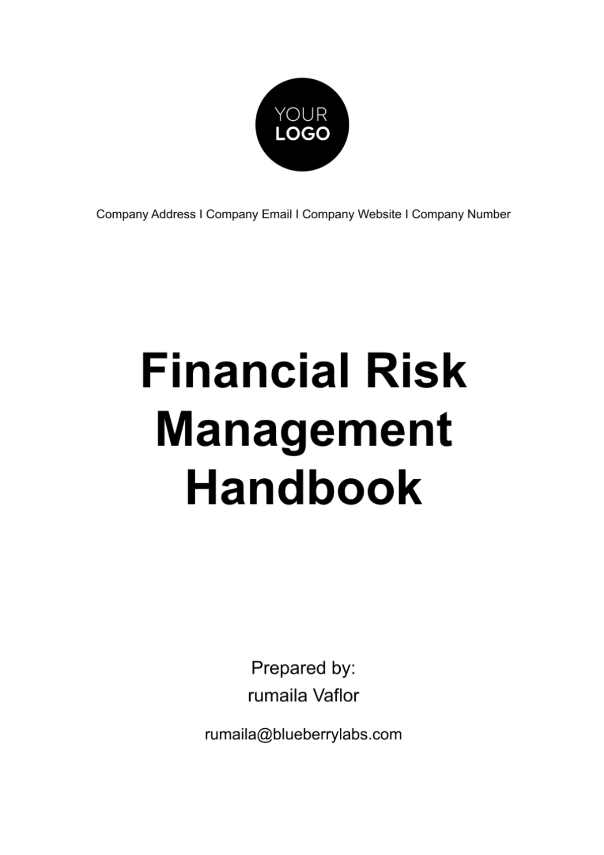 Financial Risk Management Handbook Template - Edit Online & Download ...