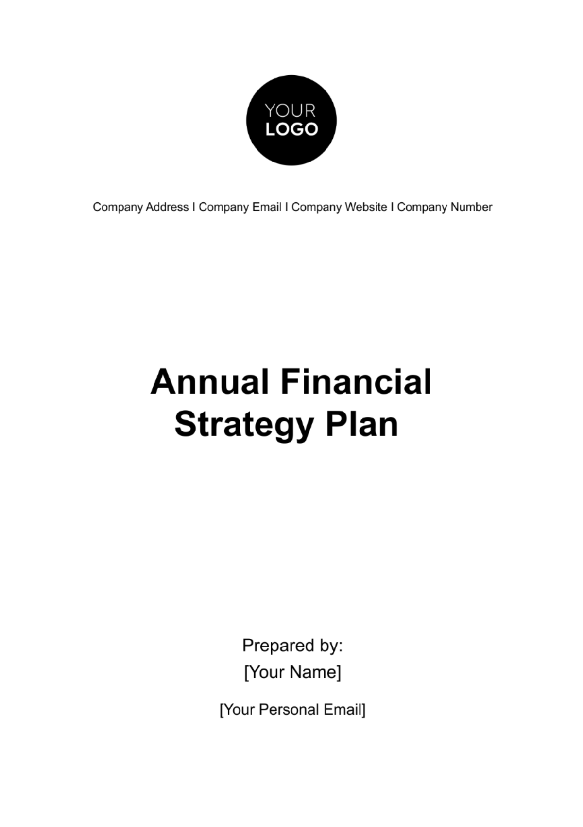Annual Financial Strategy Plan Template