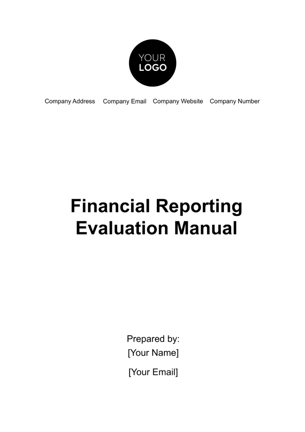 Financial Reporting Evaluation Manual Template - Edit Online & Download