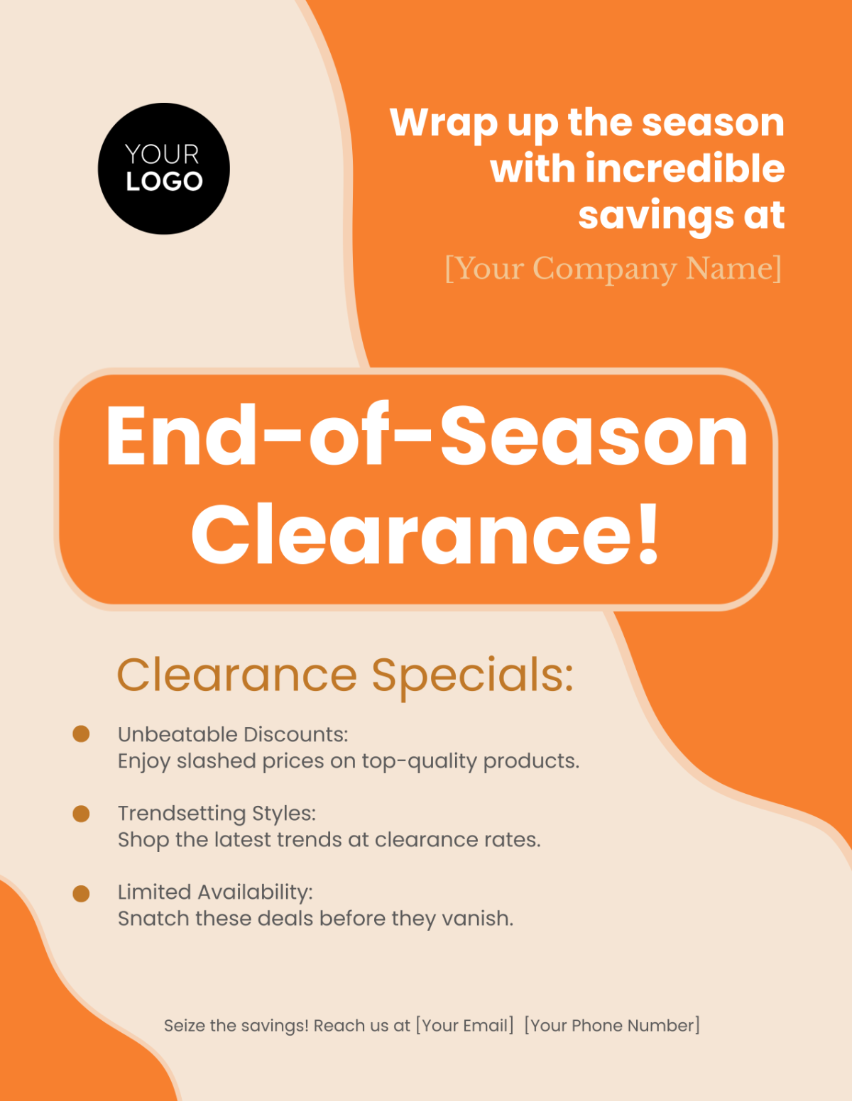 End-of-Season Clearance Flyer