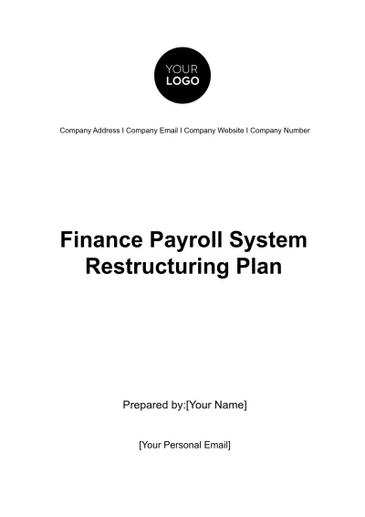 Free Finance Payroll System Restructuring Plan Template to Edit Online
