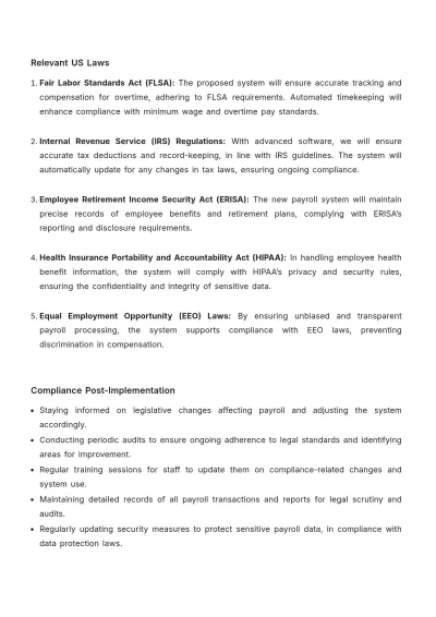 Free Finance Payroll System Restructuring Plan Template to Edit Online